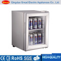 SC68 glass door countertop beer cooler fridge with display